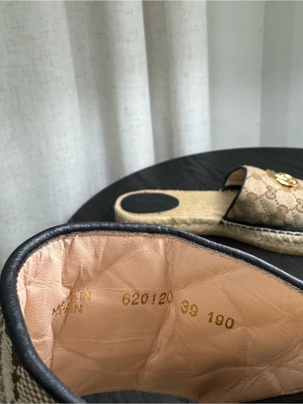 Gucci Matelasse Pilar GG Canvas Espadrille Sandals 39
